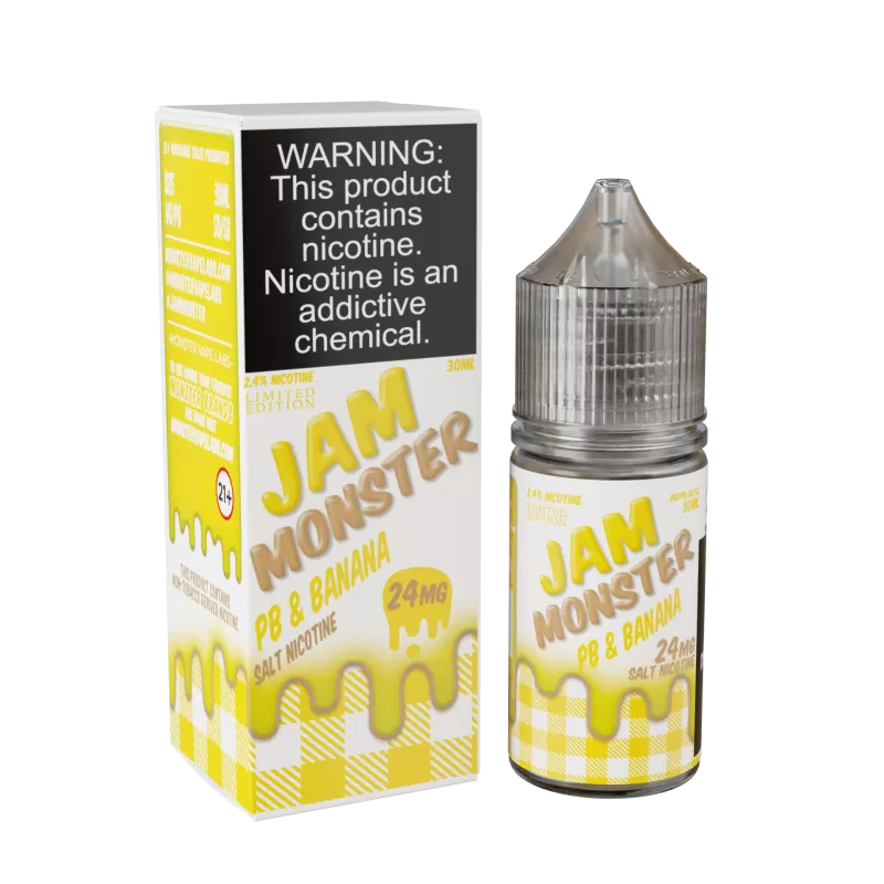 Jam Monster Salt - PB & Banana - 30ML E-Liquid - 48MG