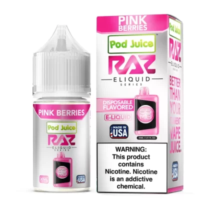 Pod Juice X RAZ Salt - Pink Berries - 30ML E-Liquid - 55MG