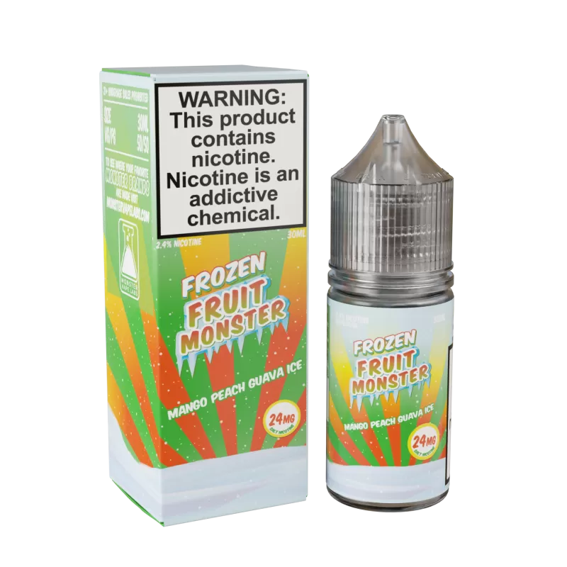Frozen Fruit Monster Salt - Mango Peach Guava Ice - 30ML E-Liquid - 48MG