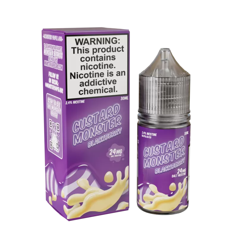 Custard Monster Salt - Blackberry - 30ML E-Liquid - 48MG