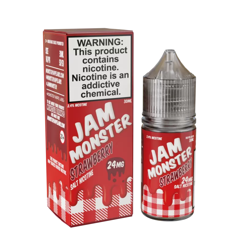 Jam Monster Salt - Strawberry - 30ML E-Liquid - 24MG
