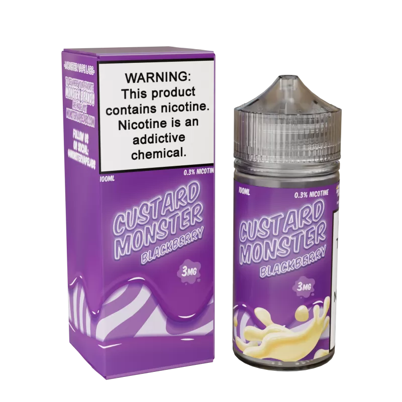 Custard Monster - Blackberry - 100ML E-Liquid - 3MG