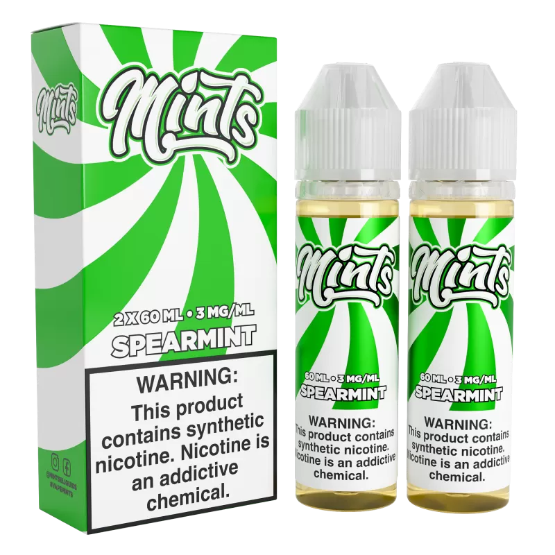 Mints Vape Co - Spearmint - 120ML E-Liquid (Twin 60ML Pack) - 6MG