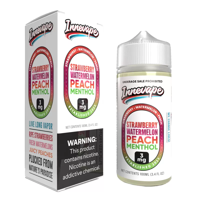 Innevape - Strawberry Watermelon Peach Menthol - 100ML E-Liquid - 6MG