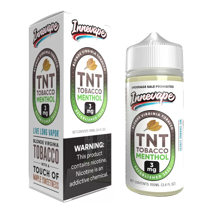 Innevape - TNT Tobacco Menthol - 100ML E-Liquid - 6MG