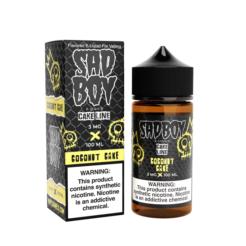 SADBOY E-Liquid - Coconut Cake 100ML - Cake Line Series - 3MG