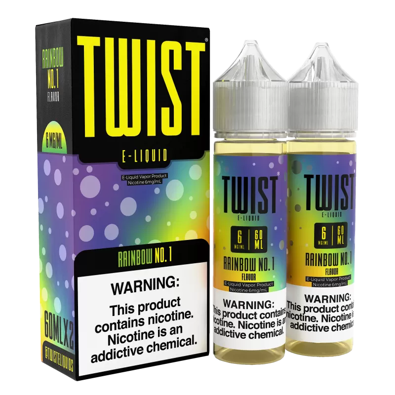 TWIST E-Liquid - Rainbow No.1 - 120ML E-Liquid (Twin 60ML Pack) - 6MG