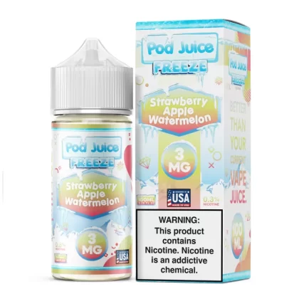 Pod Juice FREEZE - Strawberry Apple Watermelon - 100ML E-Liquid - 0MG