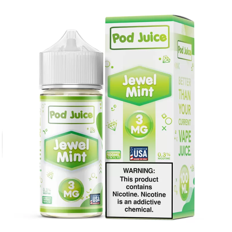 Pod Juice - Jewel Mint - 100ML E-Liquid - 0MG