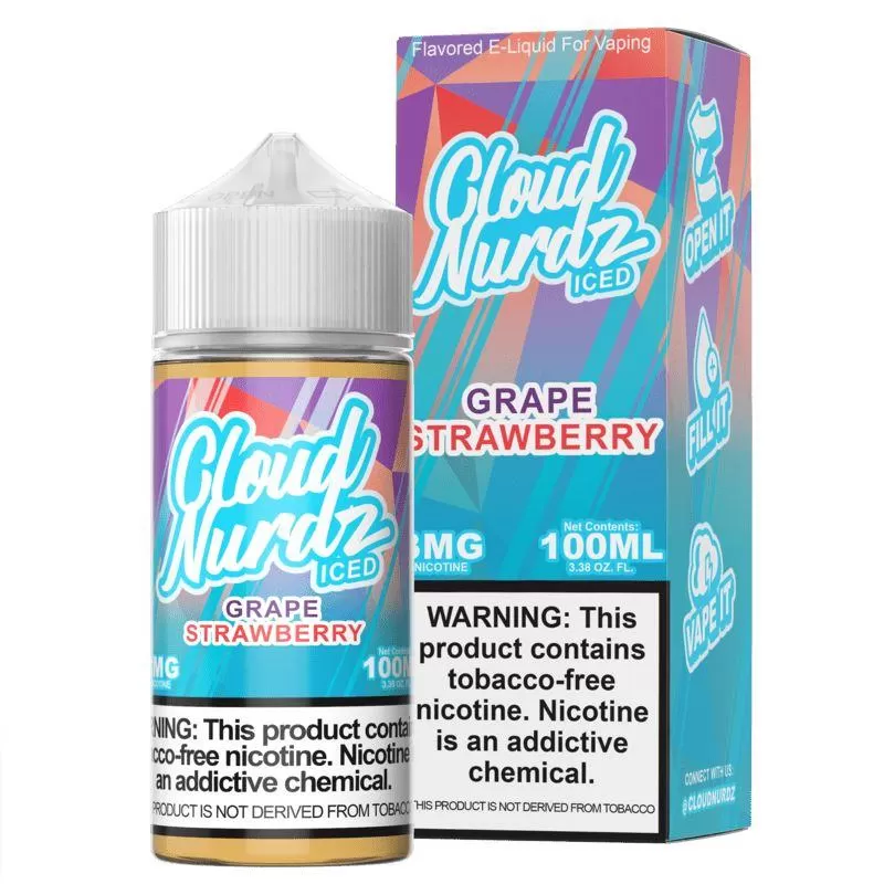 Grape Strawberry Iced by Cloud Nurdz TFN 100mL - 3MG