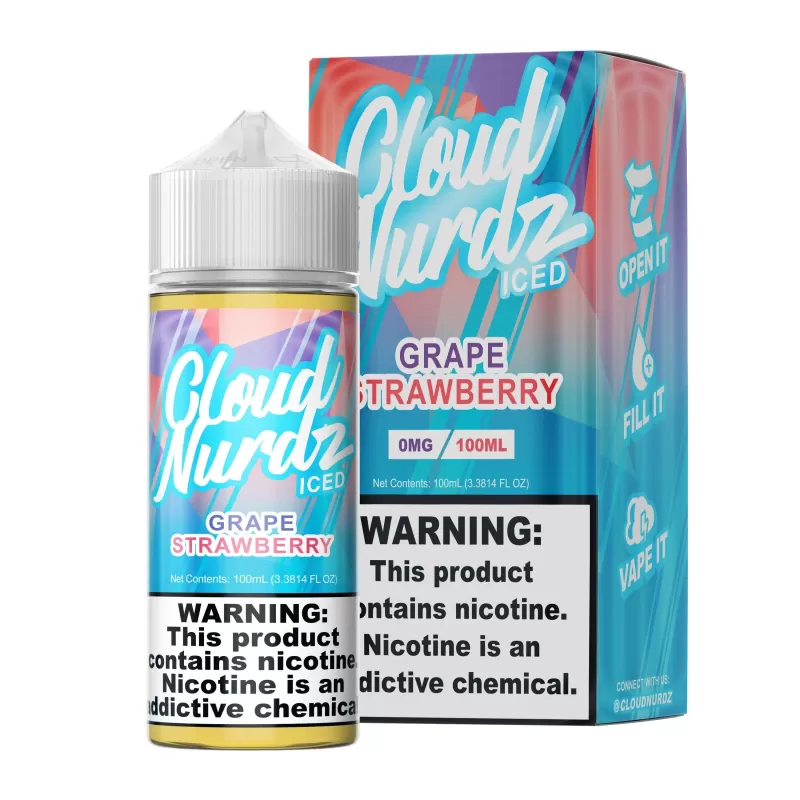 Grape Strawberry Iced by Cloud Nurdz TFN 100mL - 3MG - Image 2
