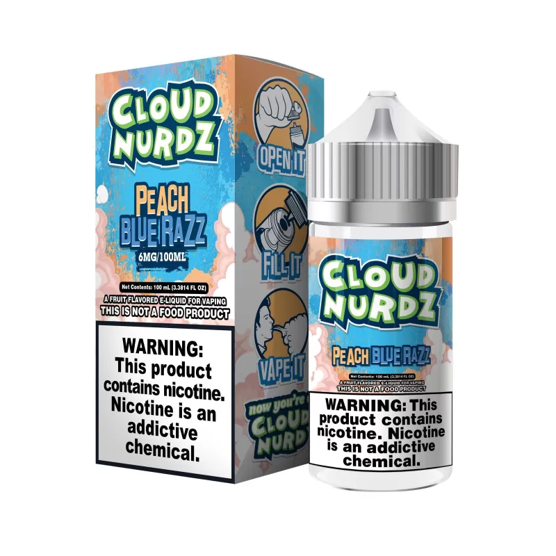 Peach Blue Razz by Cloud Nurdz TFN 100mL - 18MG - Image 2