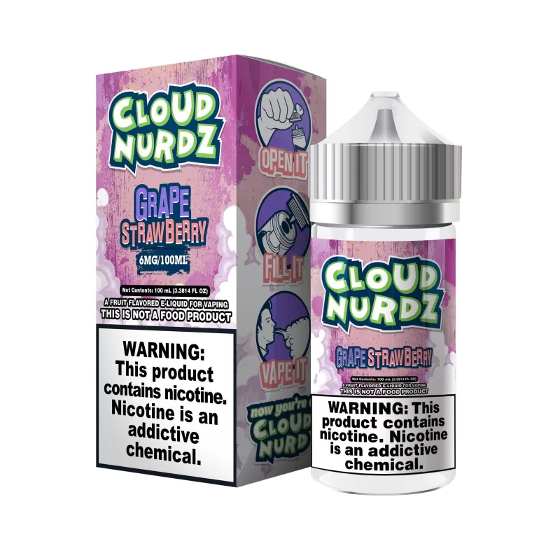 Grape Strawberry Iced by Cloud Nurdz TFN 100mL - 3MG - Image 3