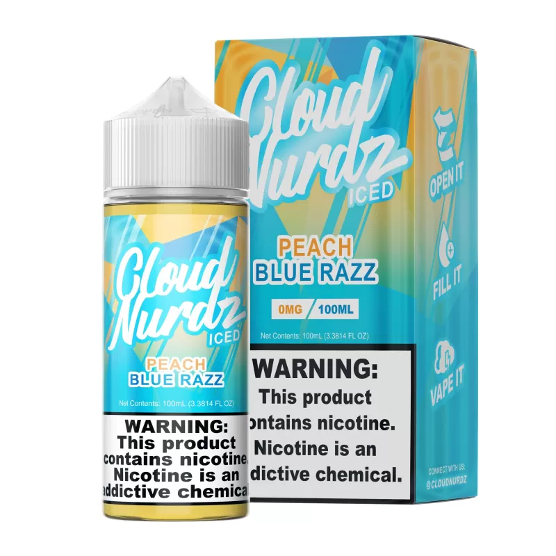 Peach Blue Razz Iced by Cloud Nurdz TFN 100mL - 0MG - Image 2
