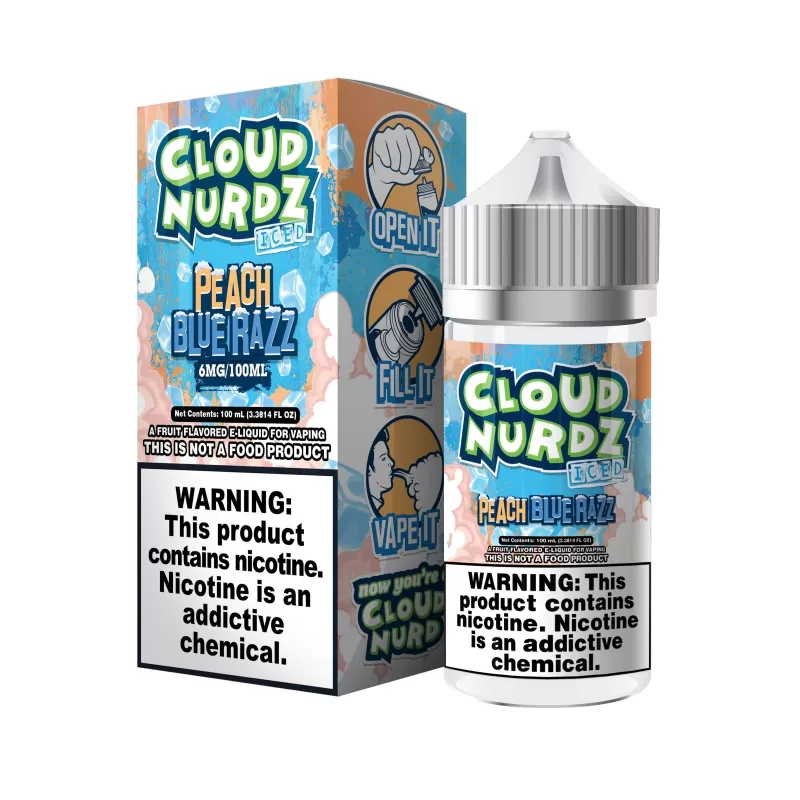 Peach Blue Razz Iced by Cloud Nurdz TFN 100mL - 0MG - Image 3