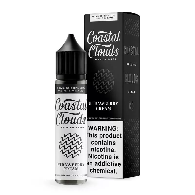 Coastal Clouds - Strawberry Cream - 60ML E-Liquid - 3MG