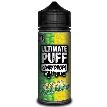 Lemon & Sour Apple Candy Drops By Ultimate Puff E-Liquid 100ml Shortfill