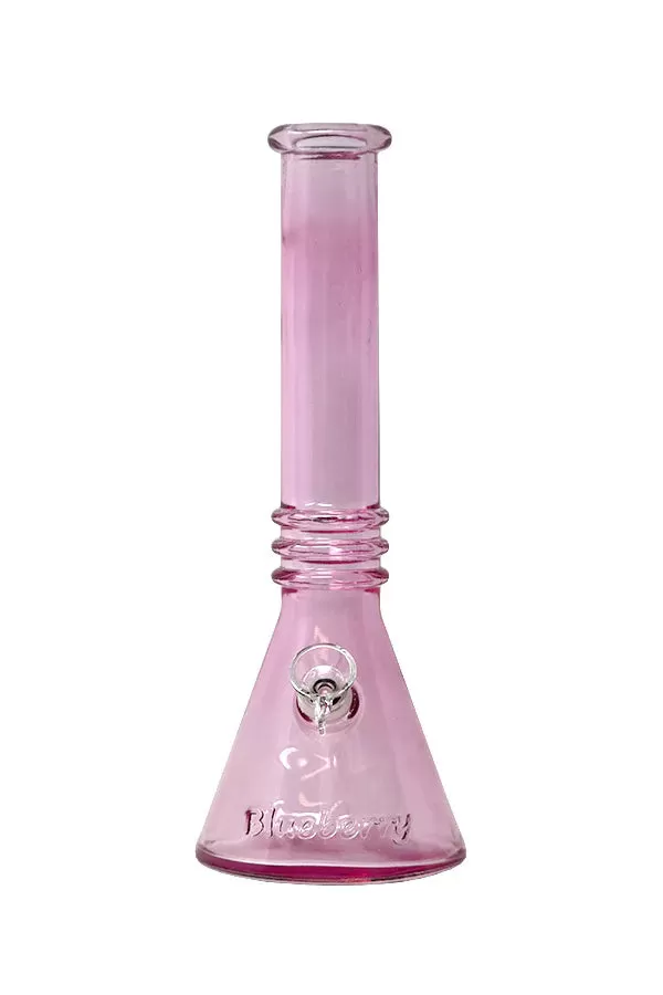 12“ Blueberry Double Ring Soft Glass Beaker - Pink - Image 2