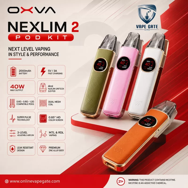 OXVA Nexlim 2 Pod Kit - Black Leather
