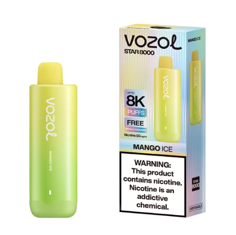 Vozol Star 8000 50mg Disposable Vape – Non-Rechargeable - Peach Ice / 50mg - Image 3