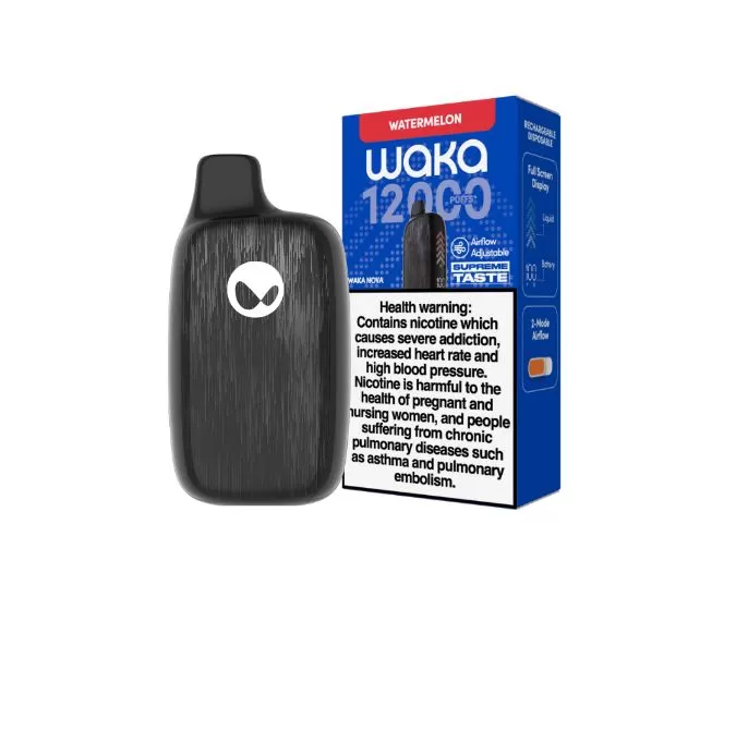 Waka Nova Rechargeable Disposable Vapes 12,000 Puffs - 18 mg / Cherry - Image 3