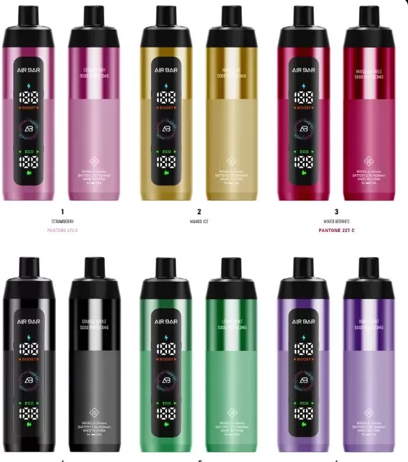 Air Bar - E-Shisha Rechargeable Disposable Vape 15,000 Puffs - 3 mg / Blueberry Ice