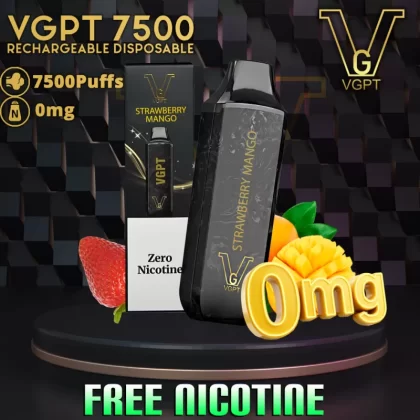 VGPT Zero Nicotine Disposable Vape (7500 Puffs) - Mamba Ice (Strawberry Dragonfruit) / 0 mg