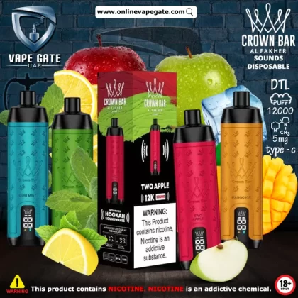 Al Fakher - Crown Bar Sounds Disposable Vape (12,000 Puffs) - Gum Mint / 5 mg