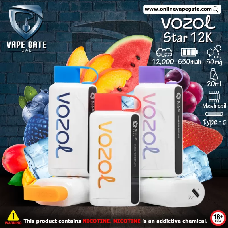 Vozol Star 12K Rechargeable Disposable Vape (12,000 Puffs) - Mexican Mango Ice / 50 mg