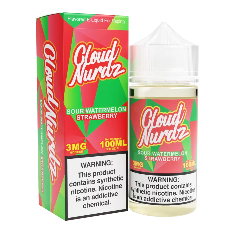Sour Watermelon Strawberry by Cloud Nurdz TFN 100mL - 6MG