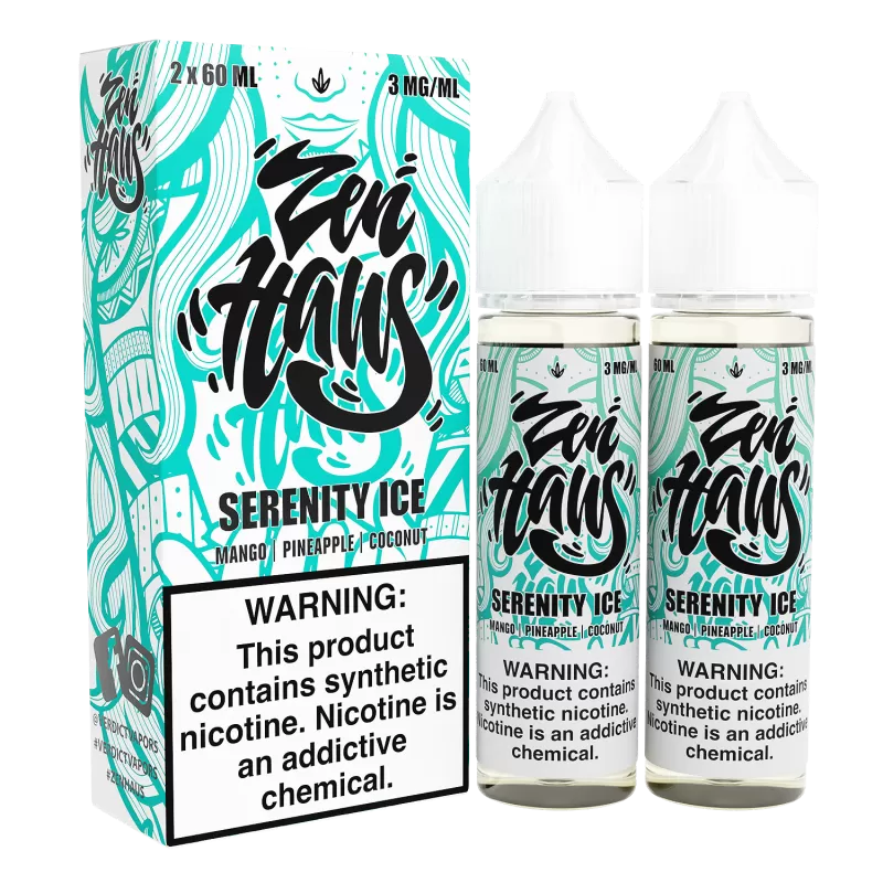 Serenity ICE by ZEN HAUS E-Liquid 2X 60ml - 3MG