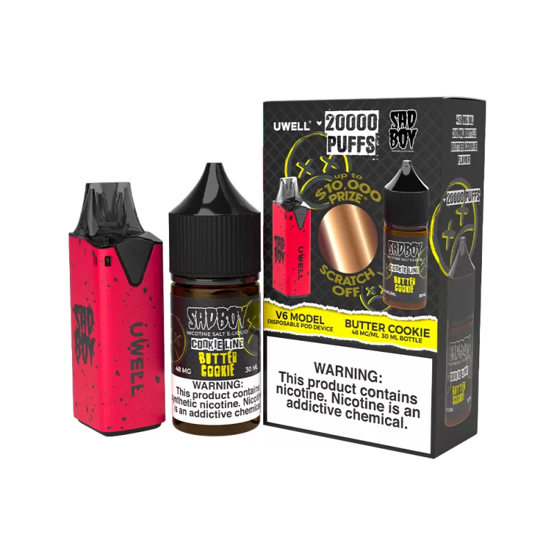 Collab Bundle – Uwell V6 Disposable Device + Daddy’s Vapor 30mL Juice - CLR: Yellow/ FLV: Pink Punch Lemonade 50MG - Image 3