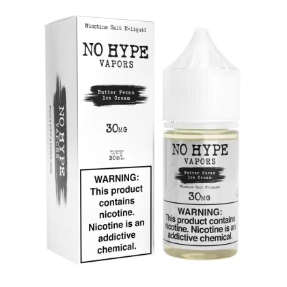 Butter Pecan Ice Cream by No Hype E-Liquid 30mL Salt Nic - 30MG