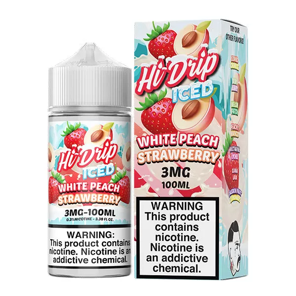 White Peach Strawberry Ice | Hi-Drip | 100ml - 6MG - Image 2