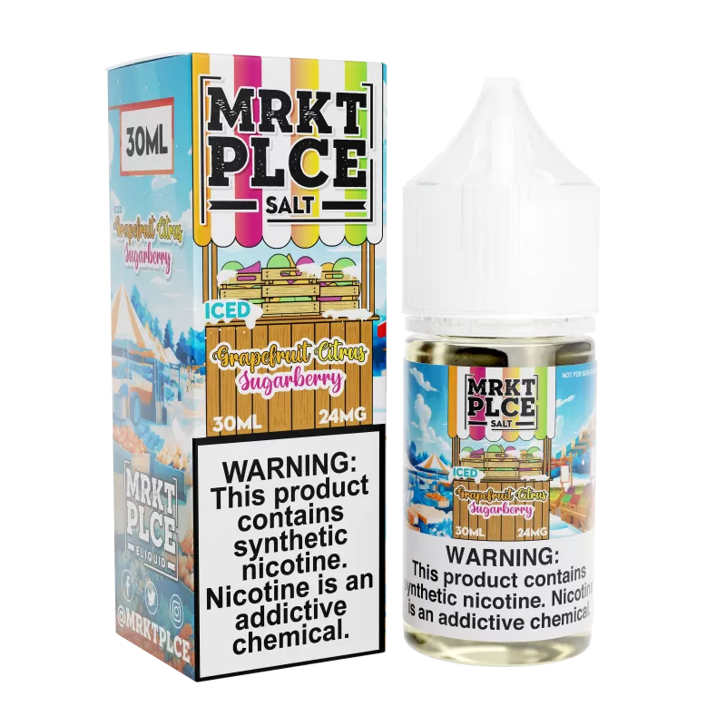 Iced Grapefruit Citrus Sugarberry by MRKT PLCE Salts 30mL - 48MG