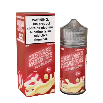 Custard Monster - Strawberry - 100ML E-Liquid - 6MG