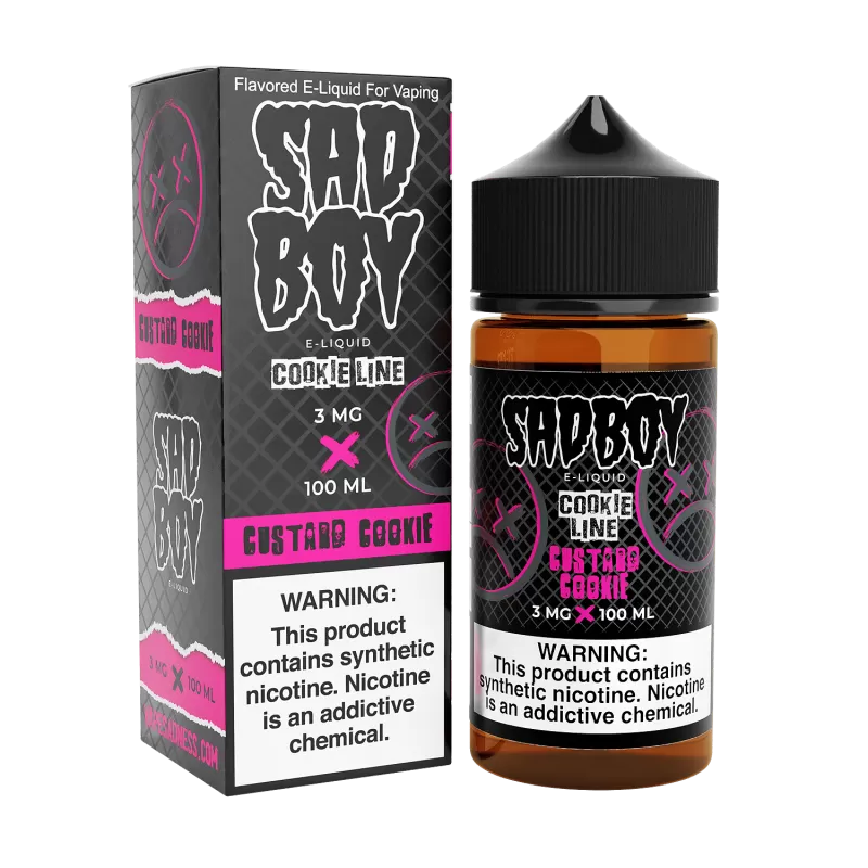 SADBOY E-Liquid - Custard Cookie 100ML - Cookie Line Series - 6MG