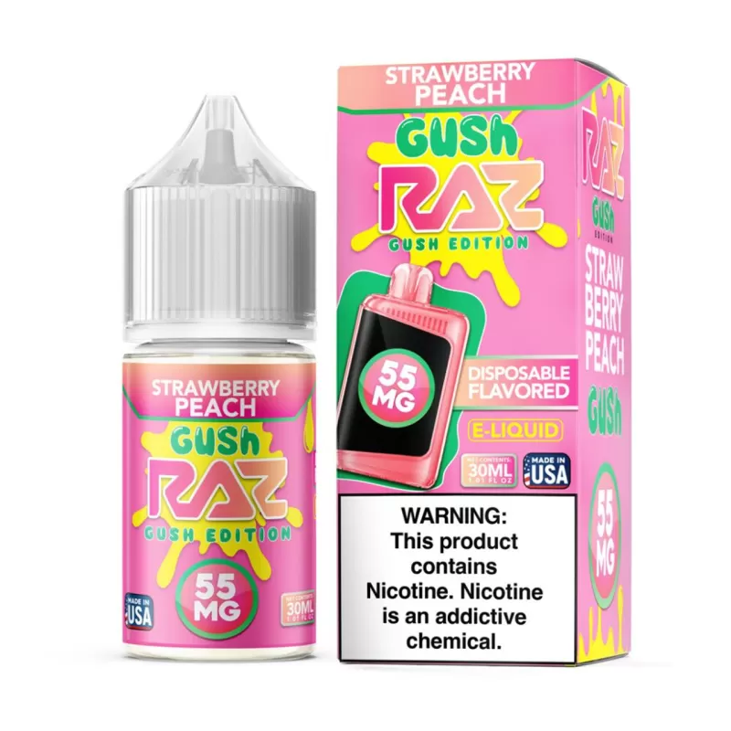RAZ Salt "GUSH EDITION" - Strawberry Peach Gush - 30ML E-Liquid - 20MG