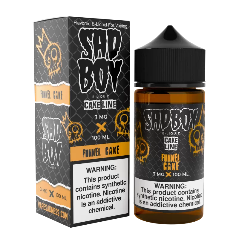SADBOY E-Liquid - Funnel Cake 100ML - Cake Line Series - 0MG