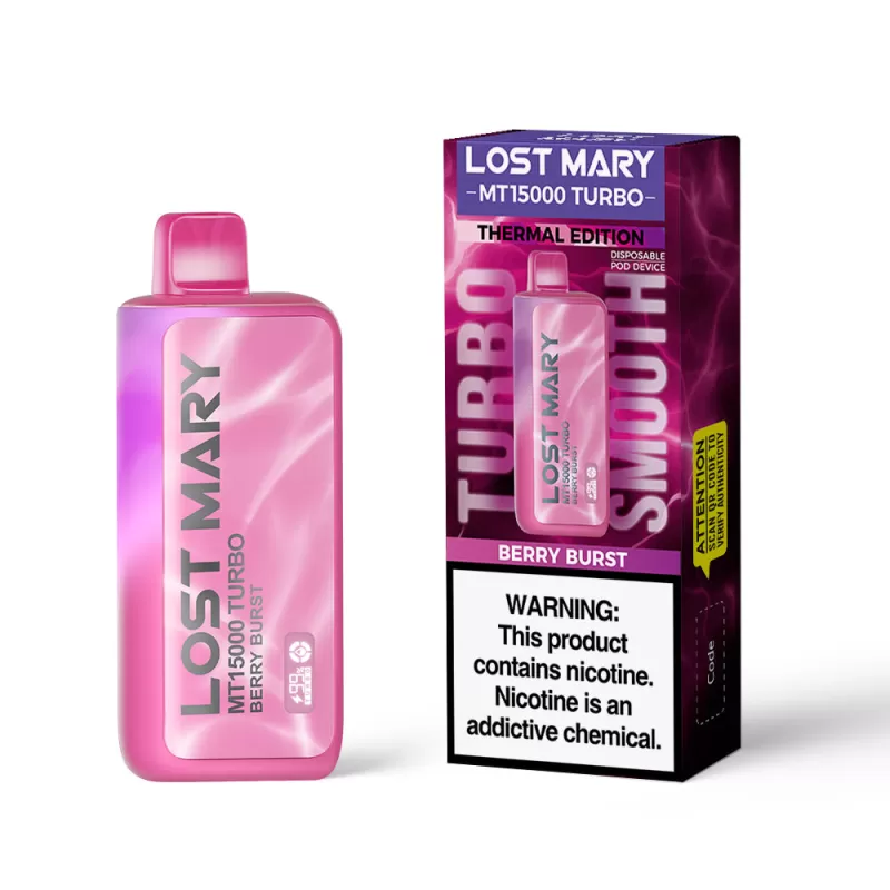 Made in Indonesia | Lost Mary MT15K Turbo Disposable - 15,000 Puffs - Winter Mint - Image 3