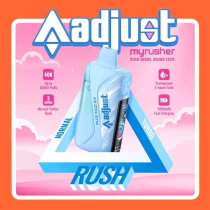 adjust myrusher 40K Puff Disposable Device - 40,000 Puffs - Winter Mint