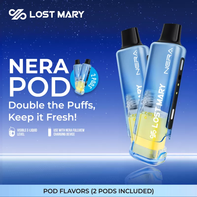 Lost Mary NERA 70K Disposable POD - 70,000 Puffs - Juicy Peach Ice π