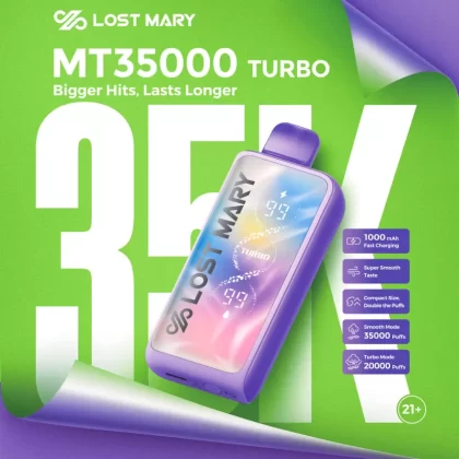 Made in Indonesia | Lost Mary MT35K Turbo Disposable - 35,000 Puffs - Orange Passion Mango