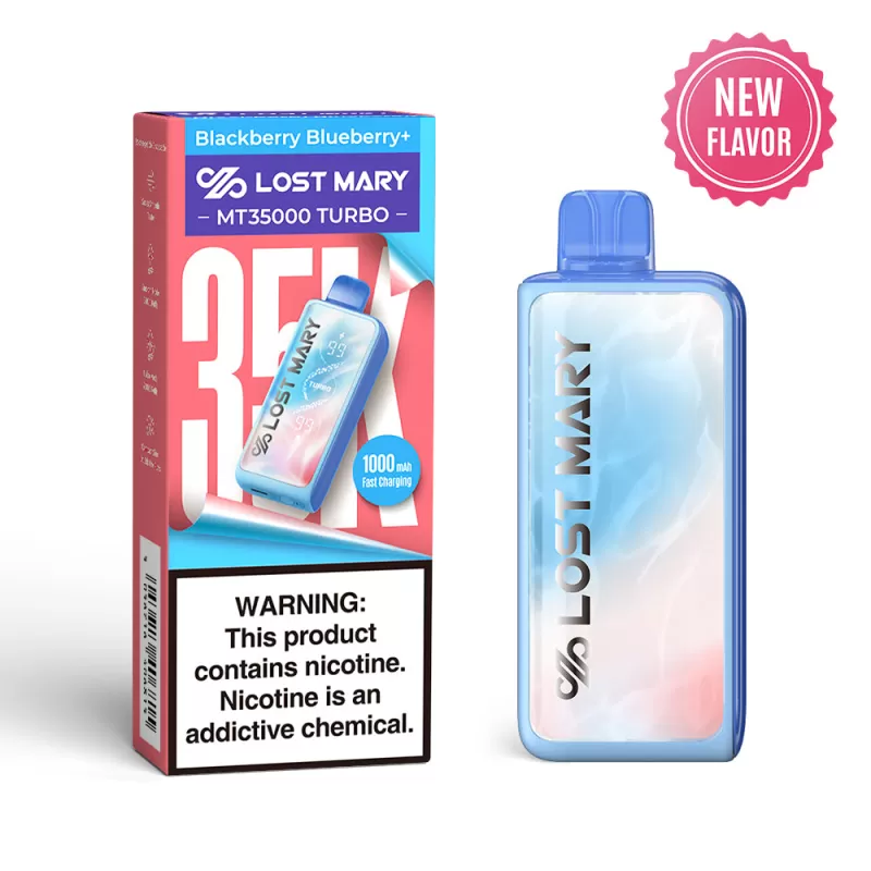 Made in Indonesia | Lost Mary MT35K Turbo Disposable - 35,000 Puffs - Strawmelon Peach - Image 3