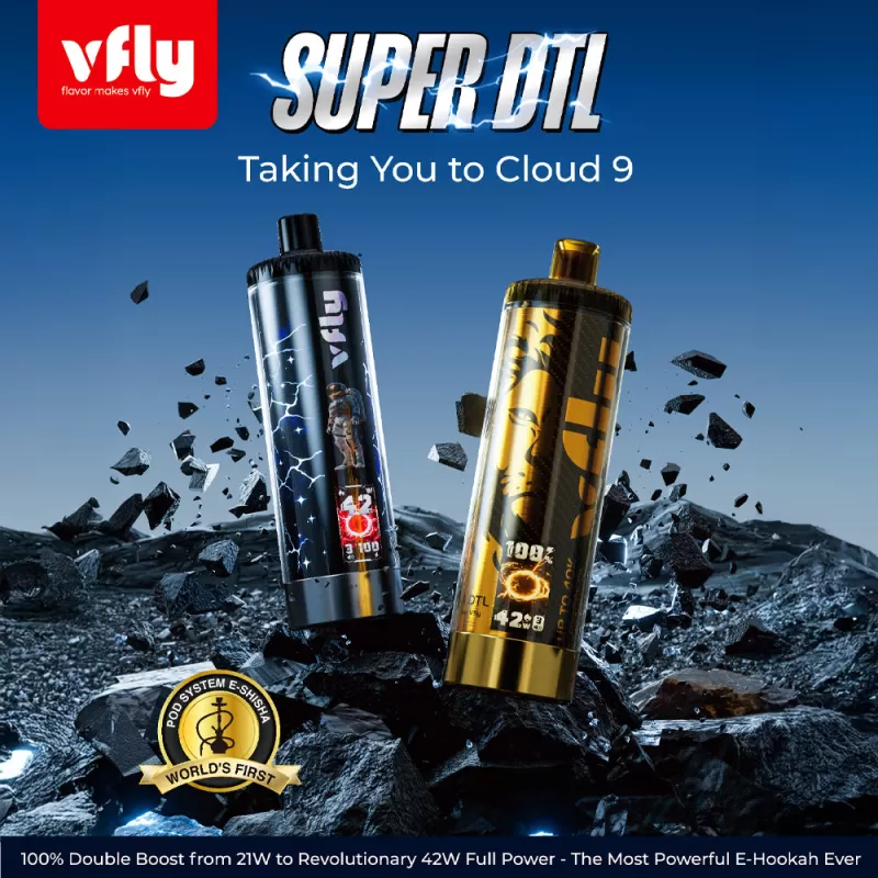 VFLY Super DTL Hookah 40K Disposable E-Hookah KIT - 40000 Puffs - Gum Mint
