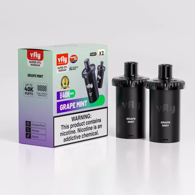 VFLY Super DTL Hookah 40K Disposable E-Hookah POD - 40000 Puffs (2 Count) - Watermelone Ice - Image 2