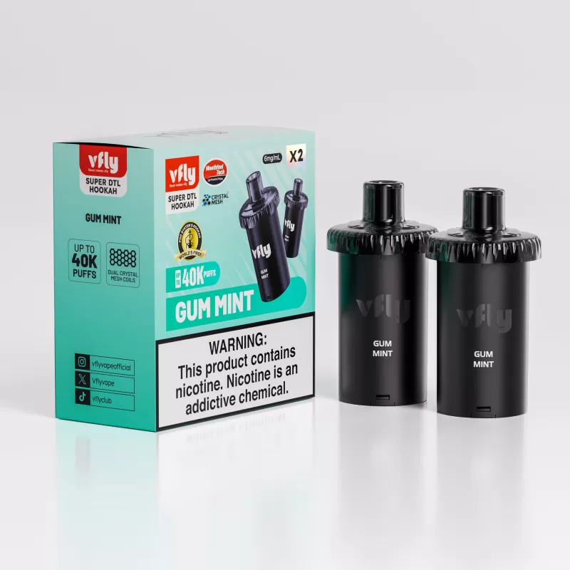 VFLY Super DTL Hookah 40K Disposable E-Hookah POD - 40000 Puffs (2 Count) - Watermelone Ice - Image 3