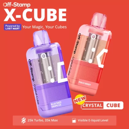 Off-Stamp X-CUBE Crystal Cube 35K Disposable POD Powered By LOST MARY – 35000 Puffs - Mountain Berry