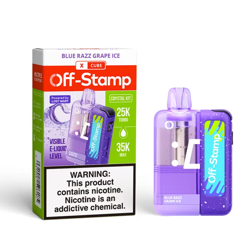 Off-Stamp X-CUBE "CRYSTAL CUBE" 35K Disposable KIT Powered By LOST MARY – 35000 Puffs - Peach Berry - Image 3