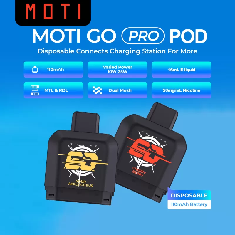 MOTI Go Pro Disposable Flavor Pod (Pod ONLY) - Blue Kiwi